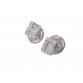 Earrings Whitegold K18 with Diamonds