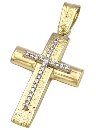 Cross Baptism gold K9 FILVA ORO 026587