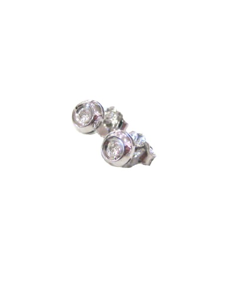Earrings Whitegold K18 with Diamond