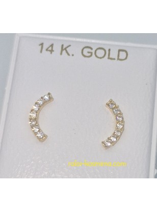 Earrings gold K14 Curve 2