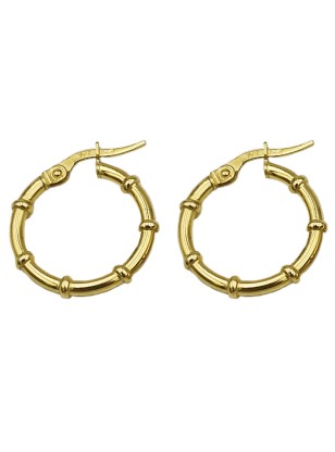 Earrings hoop gold K14 diameter 15mm