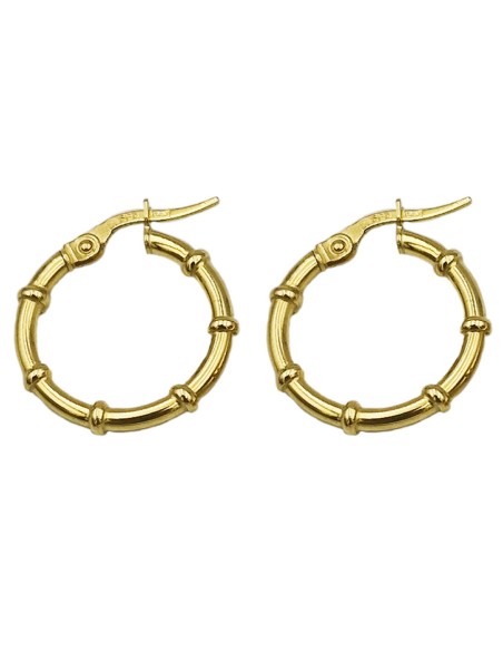 Earrings hoop gold K14 diameter 15mm