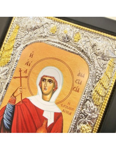 Silver icon 925° "Saint Anastasia" 19x24cm