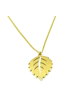 Necklace Gold K14 Leaf