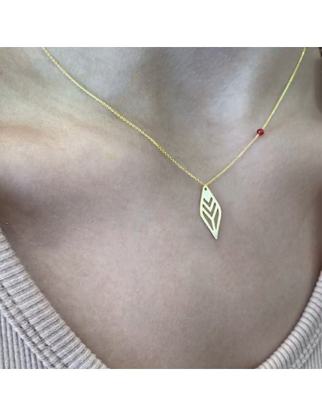 Necklace Gold K14 Rhombus