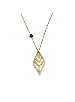 Necklace Gold K14 Rhombus