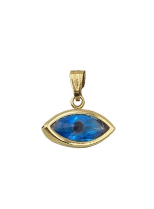 Pendant gold K14 eye