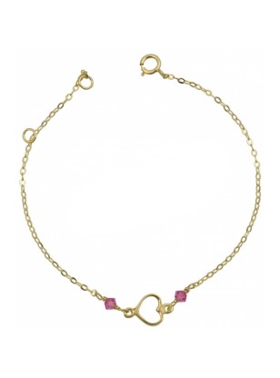 Bracelet Gold Κ9 with heart
