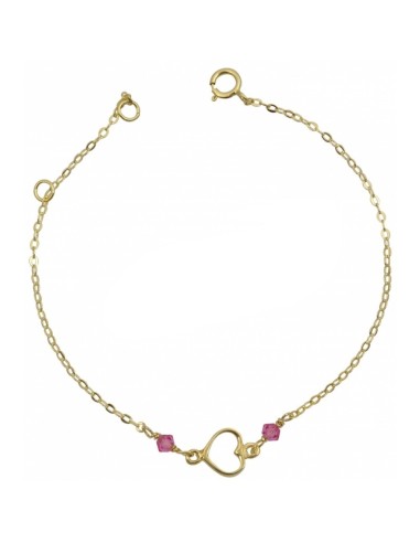 Bracelet Gold Κ9 with heart