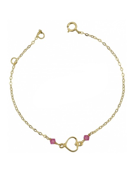 Bracelet Gold Κ9 with heart
