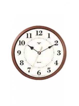 Ρολόι Τοίχου VIRTIME 1980-11 καφέ πλαστικό 23cm 2