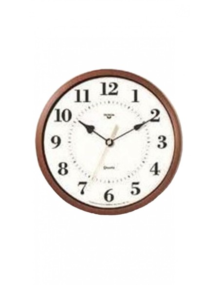 Ρολόι Τοίχου VIRTIME 1980-11 καφέ πλαστικό 23cm