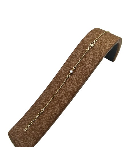 Bracelet Gold K14 Eye and pearl