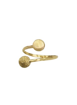 Ring gold K14 with balls