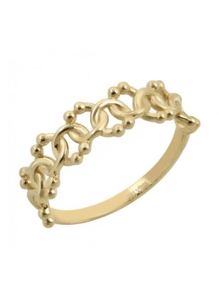 Ring gold K14 modern panel