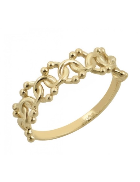 Ring gold K14 modern panel
