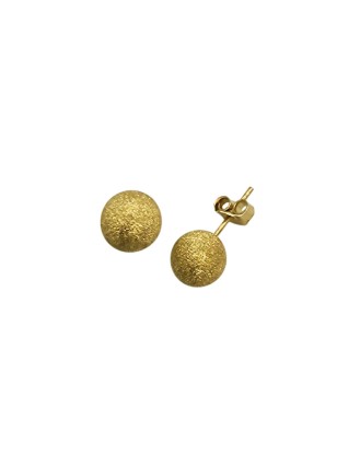 Earrings gold K14 diameter 6mm