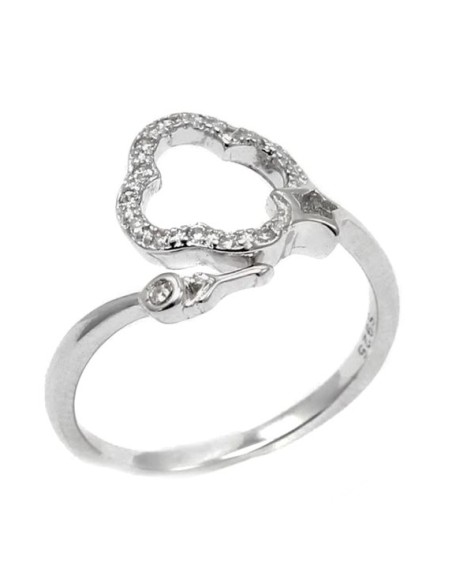 Ring Silver 925° cross, adjustable