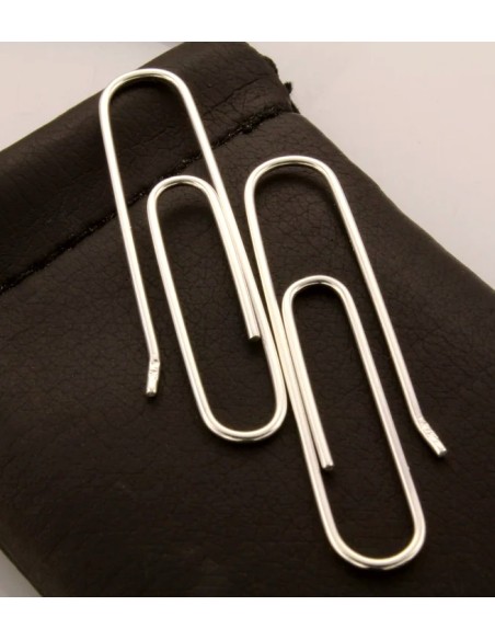 Earrings Gold K14 Paper clips