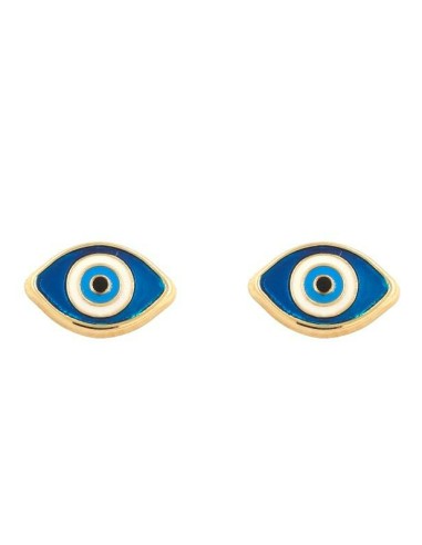 Earrings gold K9 Blue Eyes