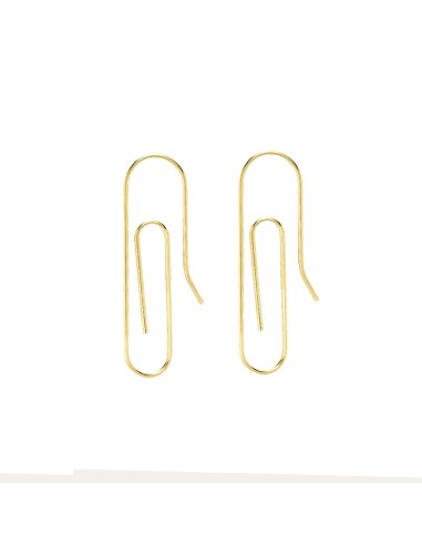 Earrings Gold K14 Paper clips