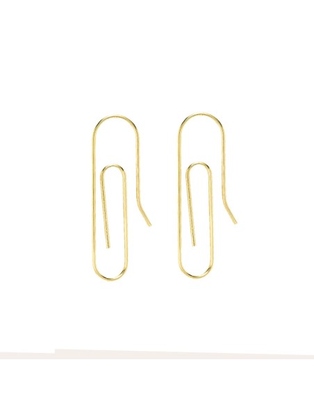Earrings Gold K14 Paper clips