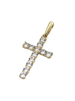 Necklace Gold K14 with Cross Mini 2