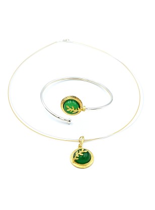 Set Silver 925 olive branch