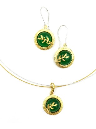 Set Silver 925 olive branches