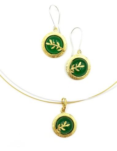 Set Silver 925 olive branches