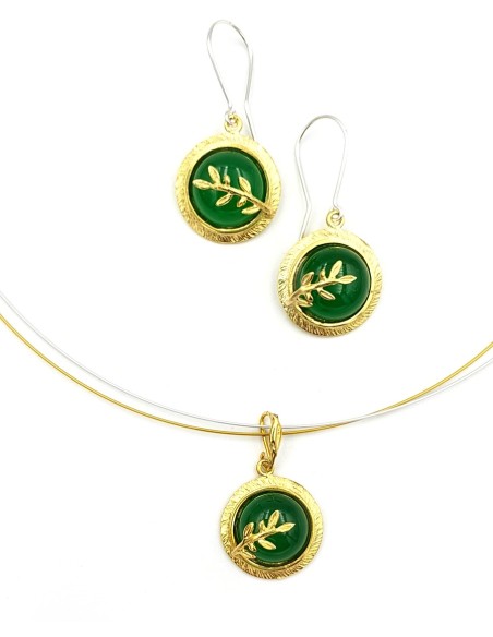Set Silver 925 olive branches