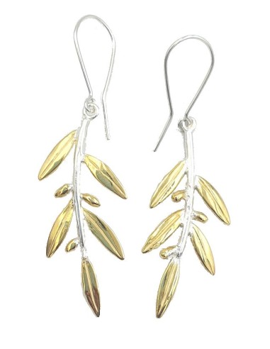 Earrings Silver 925 olive branches