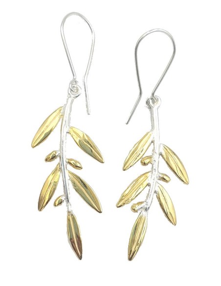 Earrings Silver 925 olive branches