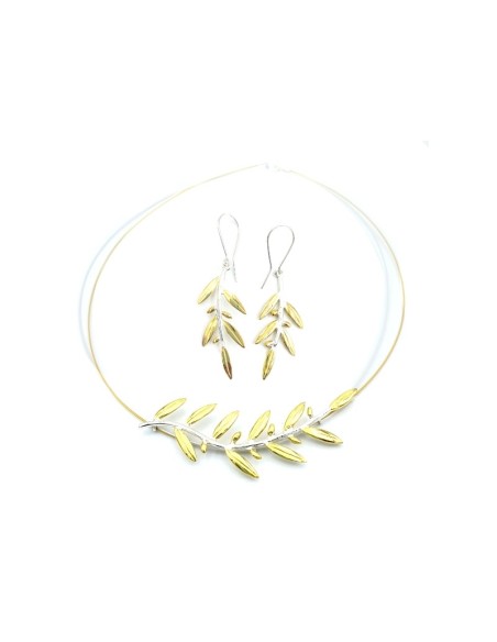 Set Silver 925 olive branches