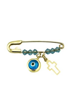 Child Pendant Gold K9 Eye murano