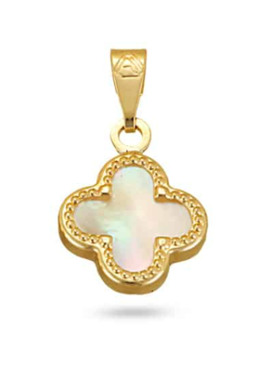 Necklace Gold K9 cross with ivory 2