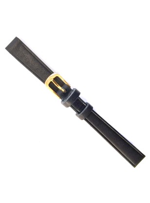 Leather Strap black 10mm goldplated buckle TZEVELION... 2