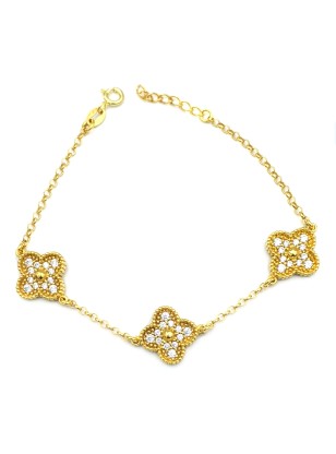 Bracelet Silver 925 with crosses type Van Cleef