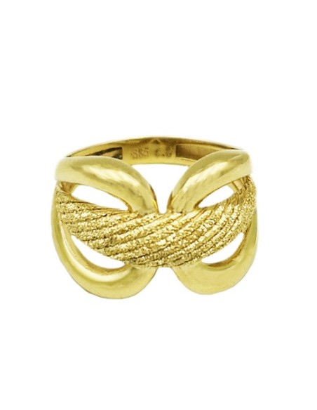 Ring gold K14 Knot