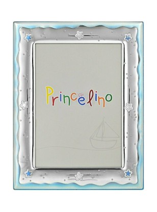 Prince Silvero Παιδική Κορνίζα Ασημένια 925° 9x13cm