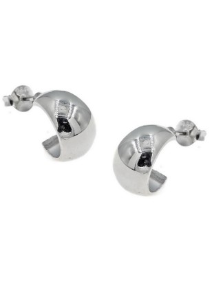 Σκουλαρίκια Ασημένια 925° Γέφυρα 11x8mm