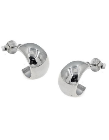Earrings hoop Silver 925 embossed