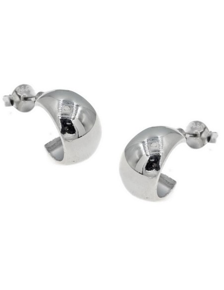 Σκουλαρίκια Ασημένια 925° Γέφυρα 11x8mm