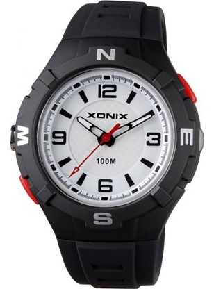 XONIX CAL-006 με Μαύρο Λουράκι σιλικόνης 42mm