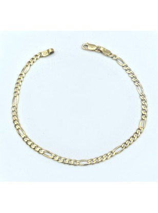 Bracelet gold K14 Figaro 5+1