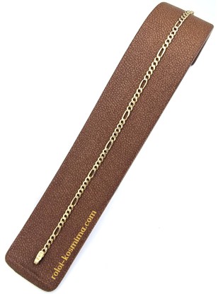 Bracelet gold K14 Figaro 5+1 2