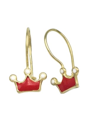 Earrings children Gold K9 Crowns