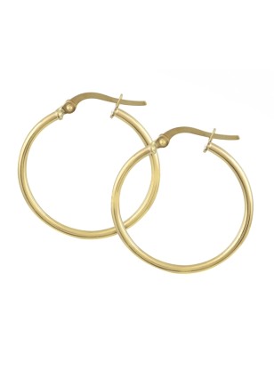 Earrings sleepers gold K9 diameter 23mm