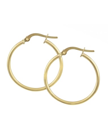 Earrings sleepers gold K9 diameter 23mm