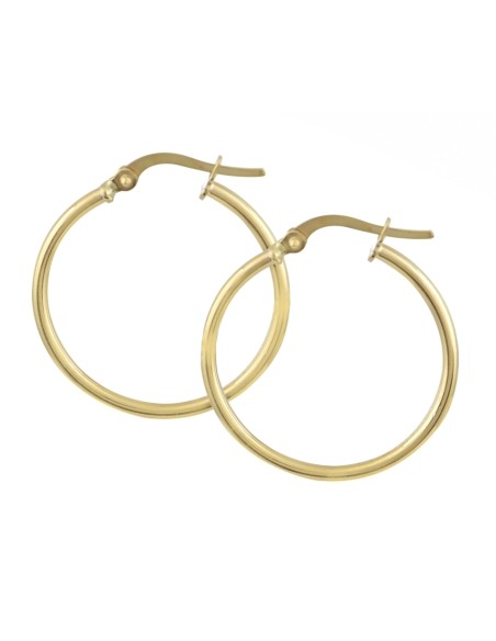 Earrings sleepers gold K9 diameter 23mm